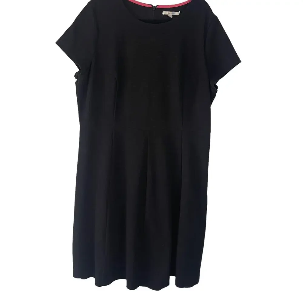 Boden Women's 18 Black Short Sleeve‎ Career Midi Dress Interview Outfit Women